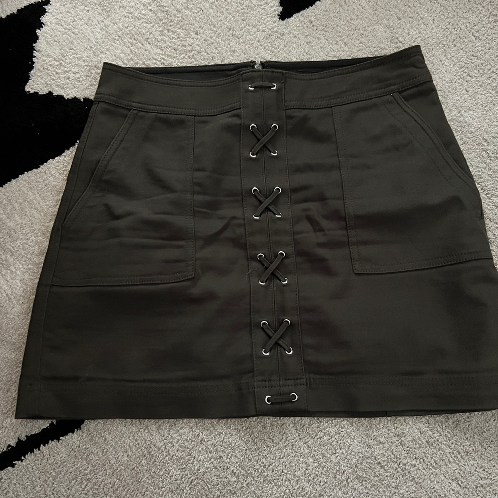 Express Hunter Green / Army Green Mini Skirt